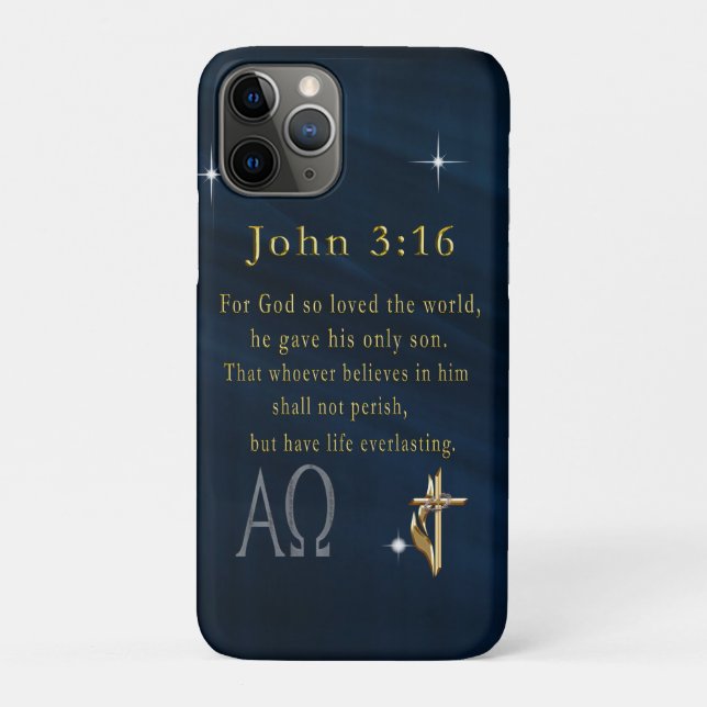 Capa Para iPhone 11 Pro John 3:16 (Verso)