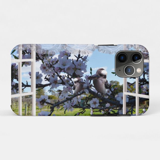 Capa Para iPhone 11 Pro Kookaburras na minha janela,   (Verso (horizontal))