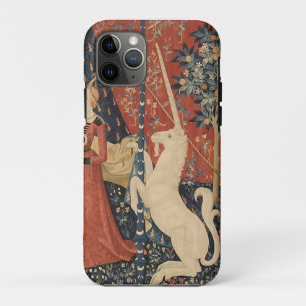 Capa Para iPhone 11 Pro Lady E A Idade Média do Unicórnio Vintage Tapeçari