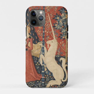 Capa Para iPhone 11 Pro Lady E A Idade Média do Unicórnio Vintage Tapeçari