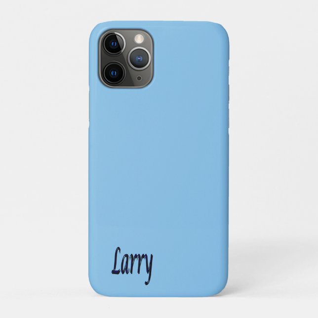 Capa Para iPhone 11 Pro Larry Name On Misty Blue, (Verso)
