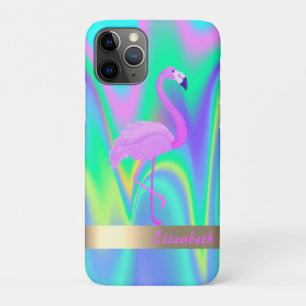 Capa Para iPhone 11 Pro Legal Flamingo Holographic moderno - Personalizado