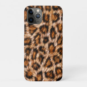 Capa Para iPhone 11 Pro Leopard Jaguar Cat Brown fur Pattern-24609
