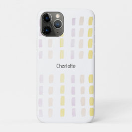 Capa Para iPhone 11 Pro Lilás Urbano Geométrico Aquarela Monogramado