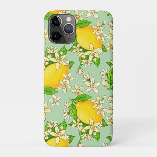 Capa Para iPhone 11 Pro limões amarelos brilhantes (Verso)