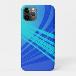 Capa Para iPhone 11 Pro Linhas Abstrato Azul e Teal