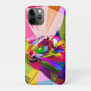 Capa Para iPhone 11 Pro Lion Colorful Pop Prismatic Art Design-62501