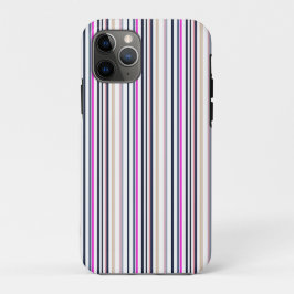 Capa Para iPhone 11 Pro Listras Azuis Rosas e de Areia