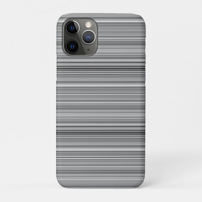 Capa Para iPhone 11 Pro Listras cinzas fofas (Verso)