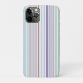 Capa Para iPhone 11 Pro Listras de Aqua Rosa e Lavanda