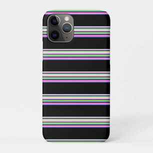 Capa Para iPhone 11 Pro Listras de neon coloridas fofas