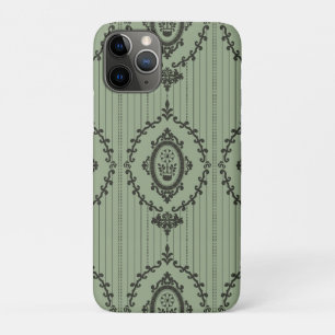 Capa Para iPhone 11 Pro Livro Barroco Verde