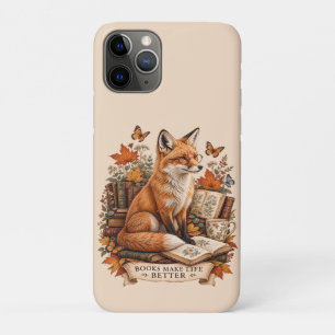 Capa Para iPhone 11 Pro Livros Tornam a Vida Melhor – Vintage Fox Leitura