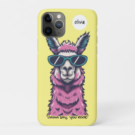 Capa Para iPhone 11 Pro Llama diz que você é Rock | pose Quirky em óculos