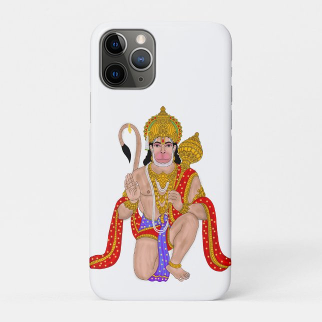 Capa Para iPhone 11 Pro Lord Hanuman Phone Case – Protective & Spiritual D (Verso)