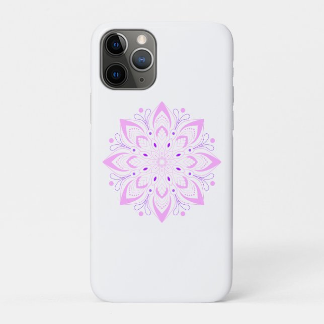 Capa Para iPhone 11 Pro Lotus Mandala Design (Verso)