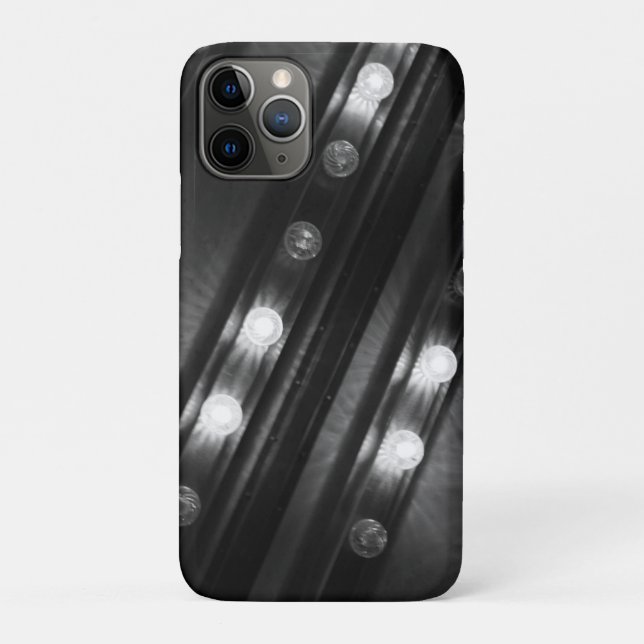 Capa Para iPhone 11 Pro Luzes Intermitentes Preto e Branco (Verso)