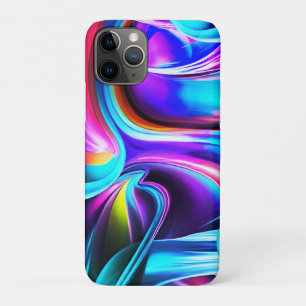 Capa Para iPhone 11 Pro Luzes Neon Dançantes- azul