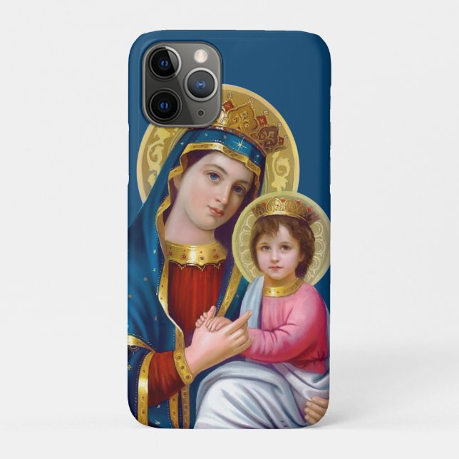 Capa Para iPhone 11 Pro Madona e Menino (Verso)