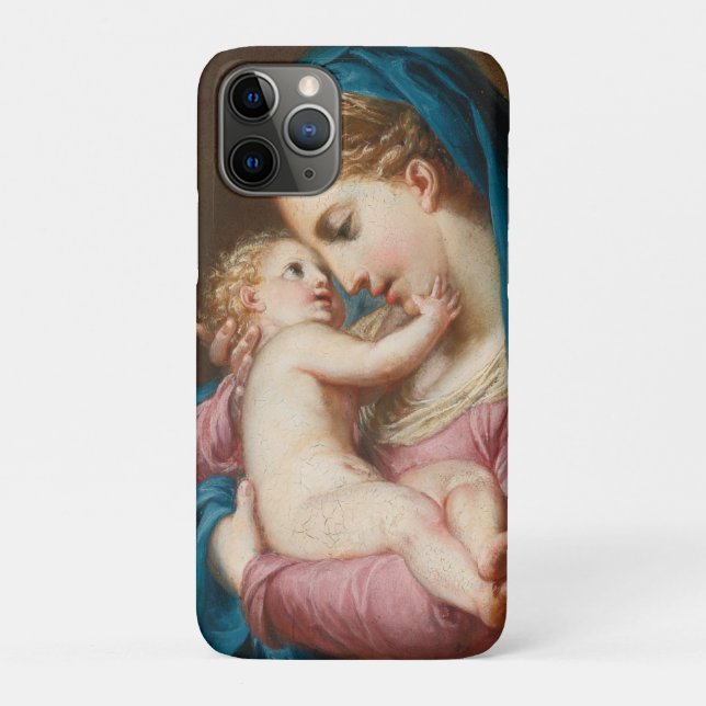 Capa Para iPhone 11 Pro Madona e Menino (Verso)