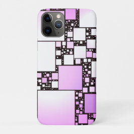 Capa Para iPhone 11 Pro Mala iPhone/iPad de dança quadrada rosa e branca
