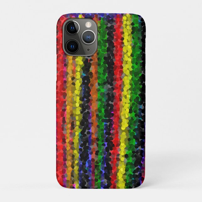 Capa Para iPhone 11 Pro Maleta iPhone/iPad de Stripes de Mosaico (Verso)