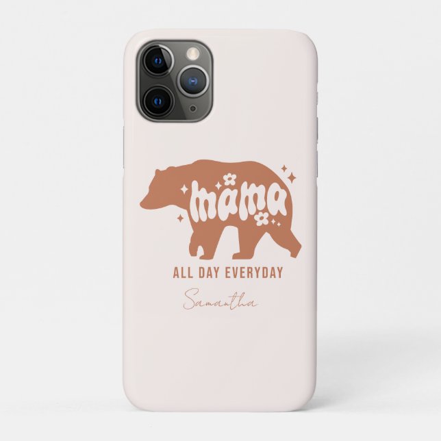 Capa Para iPhone 11 Pro Mamãe Urso - Todo Dia (Verso)