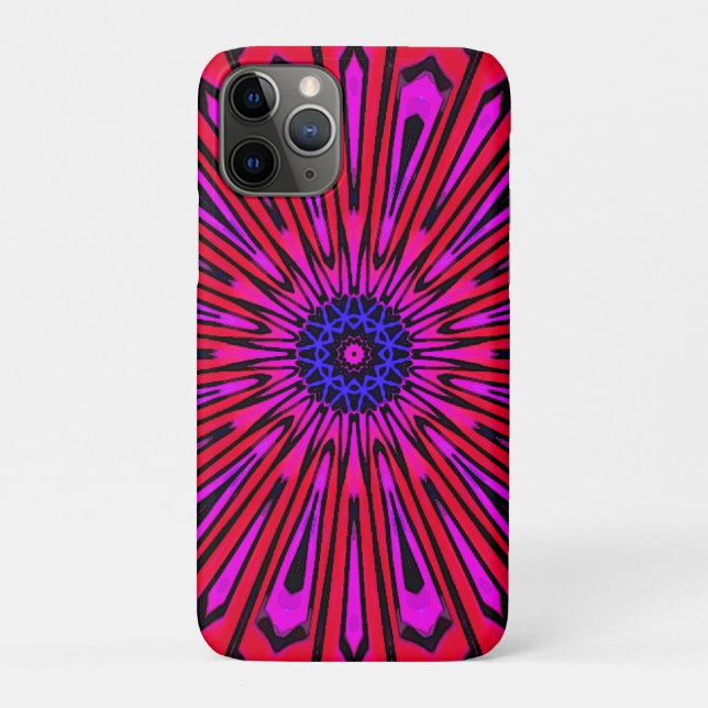 Capa Para iPhone 11 Pro Mandala Floral Botânica (Verso)