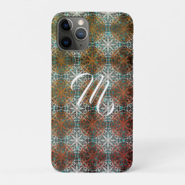 Capa Para iPhone 11 Pro Mandala Peacock Boho Inspiration Monograma