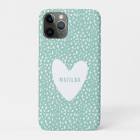 Mão pintada e coração personalizado