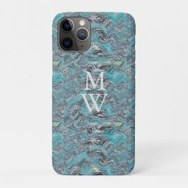 Capa Para iPhone 11 Pro Marble Waves