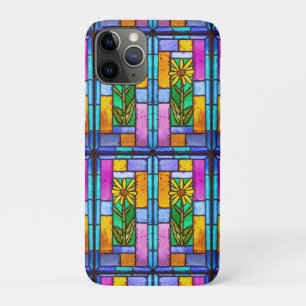 Capa Para iPhone 11 Pro Margarida Amarela de Vidro Estreita