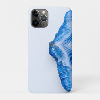 Capa Para iPhone 11 Pro Mármore Azul Empoeirado de Pedra Moderna
