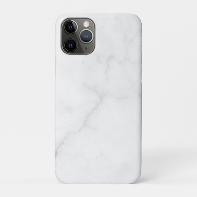 Capa Para iPhone 11 Pro Mármore Branco Elegante (Verso)