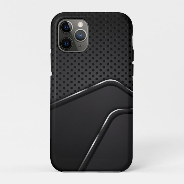 Capa Para iPhone 11 Pro Mash metálico com acentos dinâmicos de linha prate (Verso)