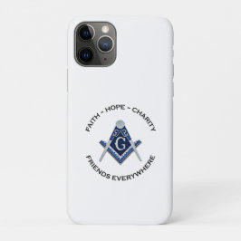 Capa Para iPhone 11 Pro Masonic iPhone Case Blue
