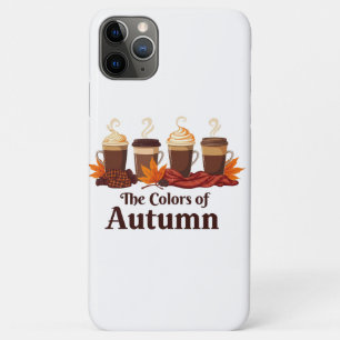 Capa Para iPhone 11 Pro Max A cor do outono Pumpkin Spice Coffee Fall