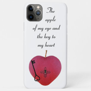 Capa Para iPhone 11 Pro Max A maçã do meu olho e a chave do meu coração