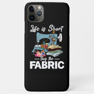 Capa Para iPhone 11 Pro Max A Vida É Um Comprar Curto, O Tecido A Costurar