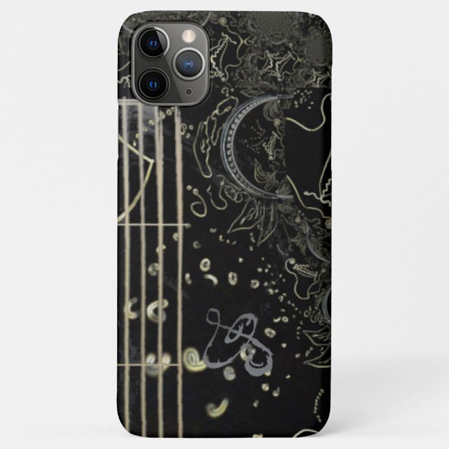Capa Para iPhone 11 Pro Max Abstrato Art Black (Verso)