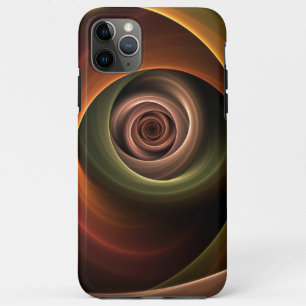 Capa Para iPhone 11 Pro Max abstrato espiral 3D Cores quentes quentes Arte Fra