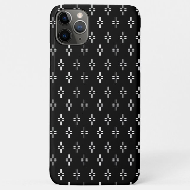 Capa Para iPhone 11 Pro Max Abstrato Preto e Branco (Verso)