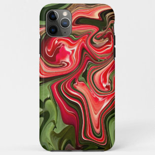 Capa Para iPhone 11 Pro Max Abstrato Red Tulip Floral Design