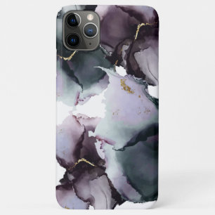 Capa Para iPhone 11 Pro Max Abstrato Watercolor Dusty Teal Lilac Dusty Plum