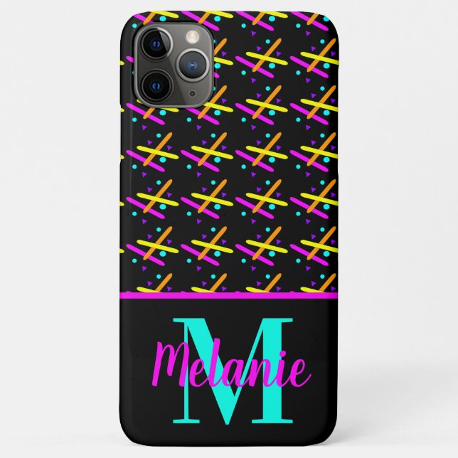 Capa Para iPhone 11 Pro Max Ação de Laser Neon Brilhante Fluorescente (Verso)