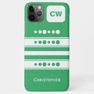 Capa Para iPhone 11 Pro Max Adicionar iniciais e nomes separados de branco e v
