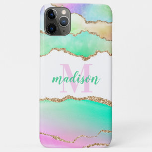 Capa Para iPhone 11 Pro Max Agato De Lítio De Pastel Monograma