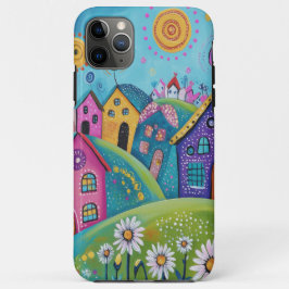 Capa Para iPhone 11 Pro Max Aldeia Colorida Hilltop