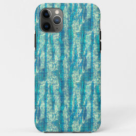 Capa Para iPhone 11 Pro Max Algodão semipelado num mix de ciano e turquesa