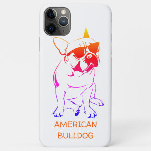 CAPA PARA iPhone 11 PRO MAX AMERICAN BULLDOG COLORFUL